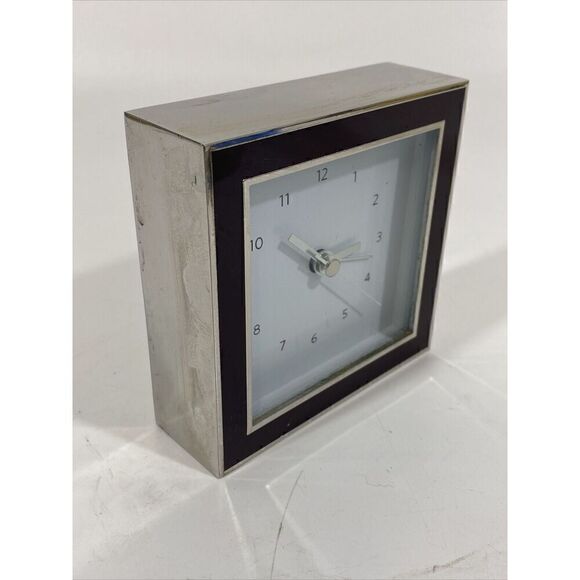 Restoration Hardware Desk Clock Chrome Discontinued Parts Or Repair - Picture 7 of 7